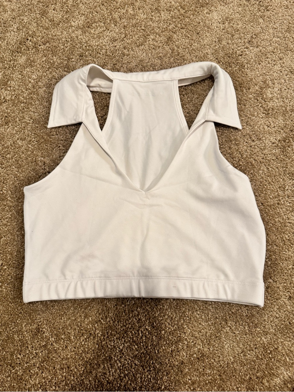 Outdoor voices warmup collared crop top